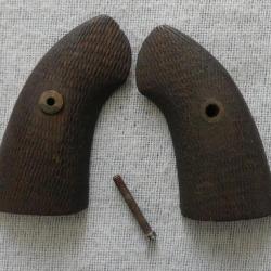 Plaquettes de crosse d'origine pour revolver Belge de type Bull-dog de transition calibre 380