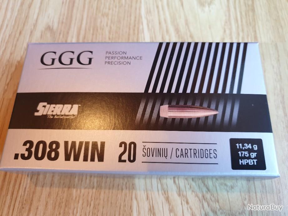 Cartouche Ggg 175gr Hpbt Cal 308 Win - Balles Calibre 308 Winchester ...