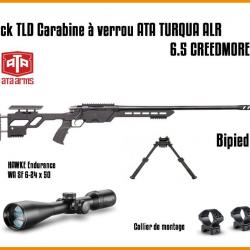 Pack TLD Carabine à verrou ATA TURQUA ALR - ATA 6.5 CREEDMORE + HAWKE Endurance WA SF 6-24 x 50 Mont