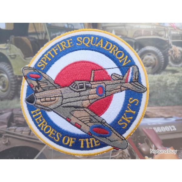 Patch brod Spitfire Heroes of the sky's ( 90 mm) ( A coudre ou  coller au fer  repasser)  nn