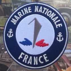 Patch brodé  Marine Nationale France   ( 90 mm)   n