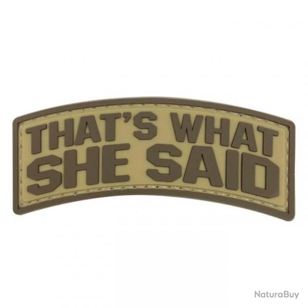 Patch PVC THAT WHAT SHE SAID