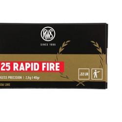 50 munitions RWS P25 RAPID FIRE cal. 22 LR 40GR