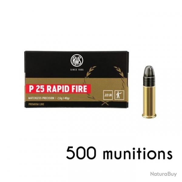 500 munitions RWS P25 RAPID FIRE cal. 22 LR 40GR 