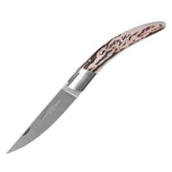 Couteau pliant Goyon-Chazeau gamme " Stylver" cerf guilloché à la main