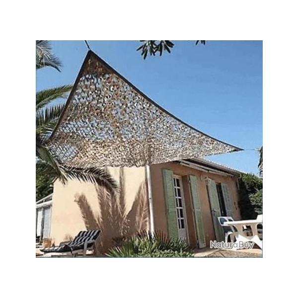 Filet de camouflage triangulaire 80% d'ombrage - Blanc Blanc 3x3m