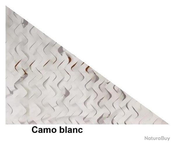Filet de camouflage renforcé CamoSystems (Câble Acier) - 80% d'ombrage -  Blanc/Gris