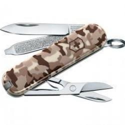 BEL158 COUTEAU SUISSE VICTORINOX "CLASSIC" CAMOUFLAGE DESERT 7 FONCTIONS NEUF