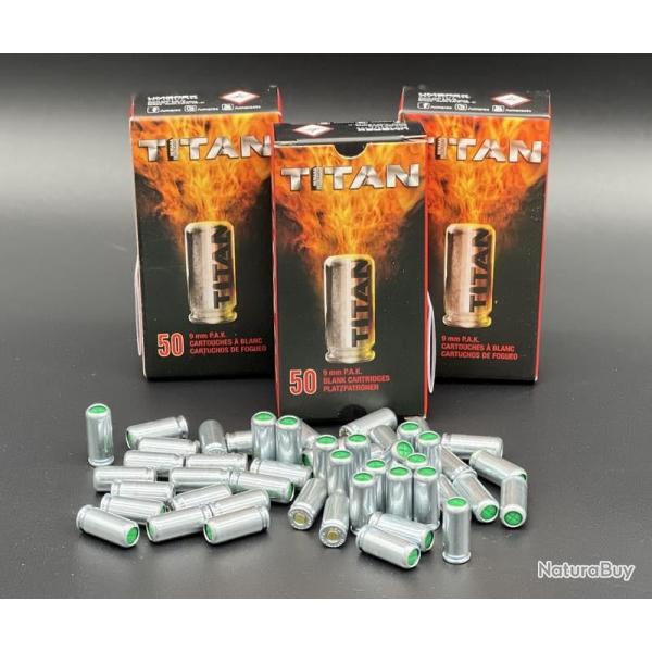 3X Botes de 50 balles  blanc Titan 9mm PAK