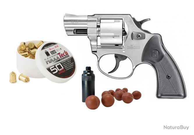 Pack Revolver à blanc Röhm RG 59 - cal 9mm avec munitions et fusées