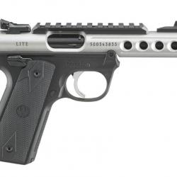 Pistolet RUGER mark IV 22/45 lite cal.22lr 4.40" 10 coups gris anodis fileté 1/2-28"