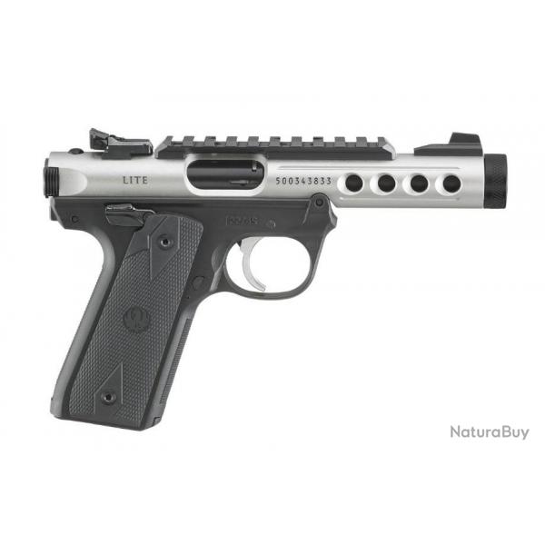 Pistolet RUGER mark IV 22/45 lite cal.22lr 4.40" 10 coups gris anodis filet 1/2-28"