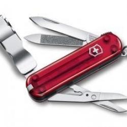 BEL165 COUTEAU SUISSE VICTORINOX "NAIL CLIP 580" RUBIS 8 FONCTIONS NEUF