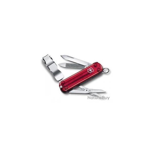 BEL165 COUTEAU SUISSE VICTORINOX "NAIL CLIP 580" RUBIS 8 FONCTIONS NEUF