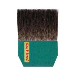 Pinceau pour dorure, en poils bleus de petit-gris, monté sur carton vert.