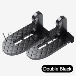 Marche de Porte de Voiture Alu Amovible, Couleur: Noir 2pcs