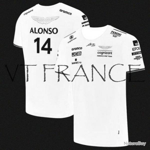 Maillot ASTON MARTIN F1 2023 Alonso & Stroll, Couleur: Blanc 14, Taille: Au Choix