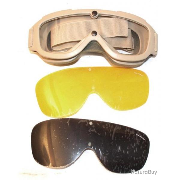 Masque / lunettes tactiques avec crans jaune et noir Boll