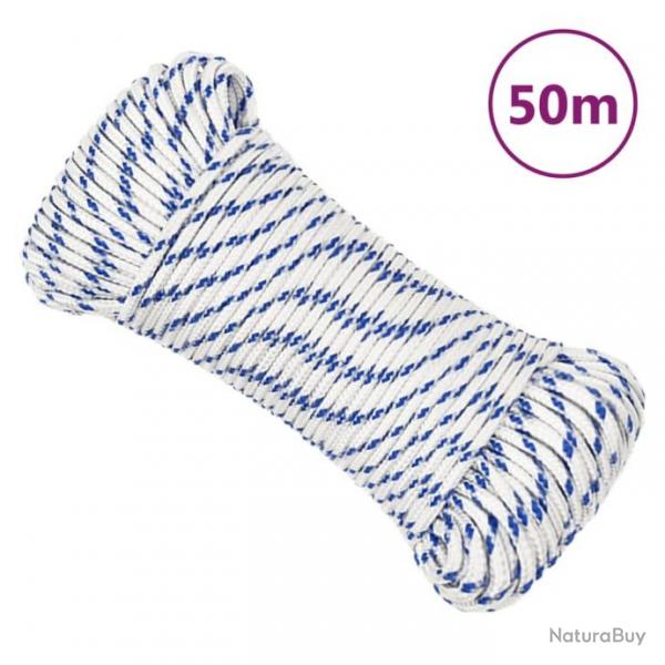 Corde de bateau Blanc 4 mm 50 m Polypropylne