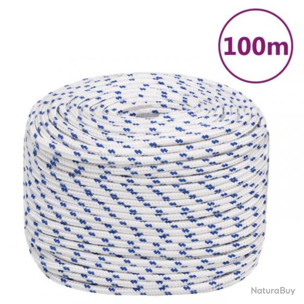 Corde de bateau Blanc 10 mm 100 m Polypropylne