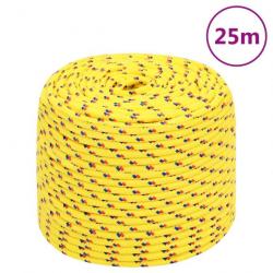 Corde de bateau Jaune 8 mm 25 m Polypropylène