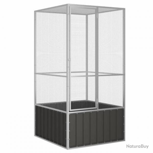 Cage  oiseaux Anthracite 111x107x211,5 cm Acier galvanis