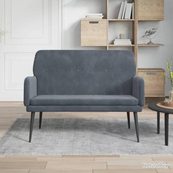 Banc Gris fonc 108x79x79 cm Velours