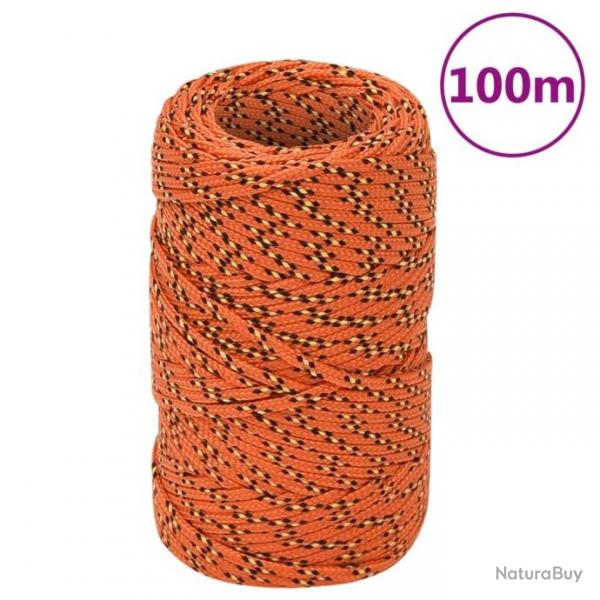 Corde de bateau Orange 2 mm 100 m Polypropylne