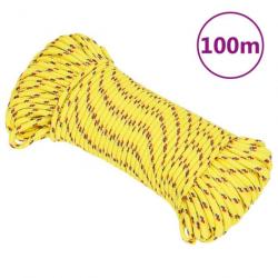 Corde de bateau Jaune 5 mm 100 m Polypropylène