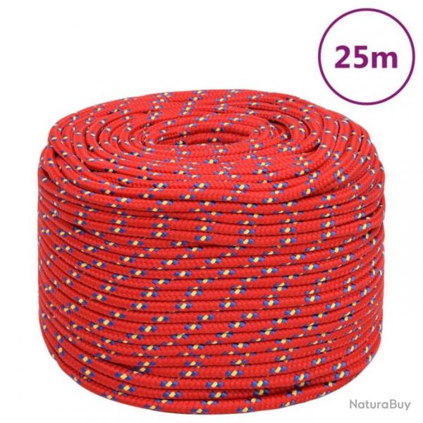 Corde de bateau Rouge 6 mm 25 m Polypropylne