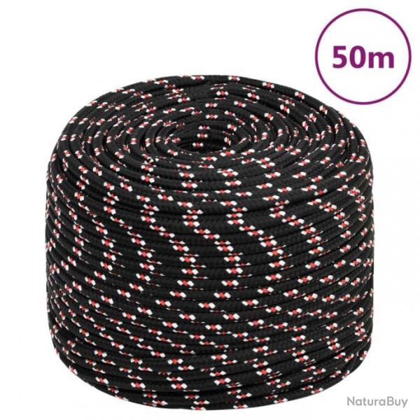 Corde de bateau Noir 8 mm 50 m Polypropylne