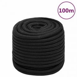 Corde de bateau Noir complet 16 mm 100 m Polypropylène