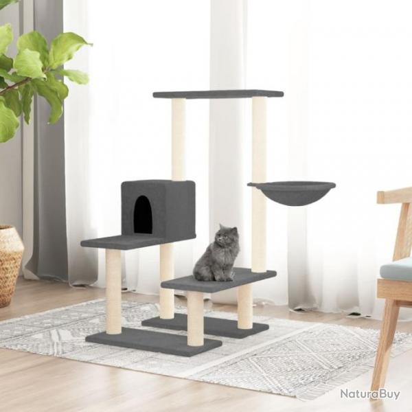 Arbre  chat avec griffoirs en sisal Gris fonc 94,5 cm