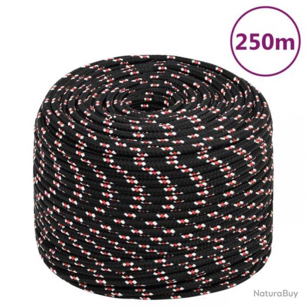 Corde de bateau Noir 8 mm 250 m Polypropylne