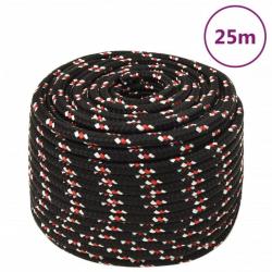 Corde de bateau Noir 14 mm 25 m Polypropylène