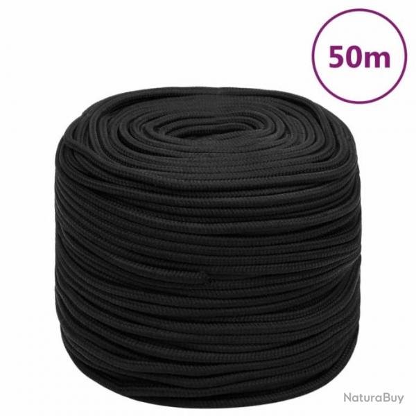 Corde de bateau Noir complet 6 mm 50 m Polypropylne