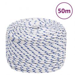 Corde de bateau Blanc 8 mm 50 m Polypropylène