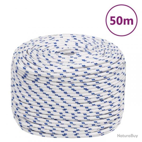 Corde de bateau Blanc 8 mm 50 m Polypropylne