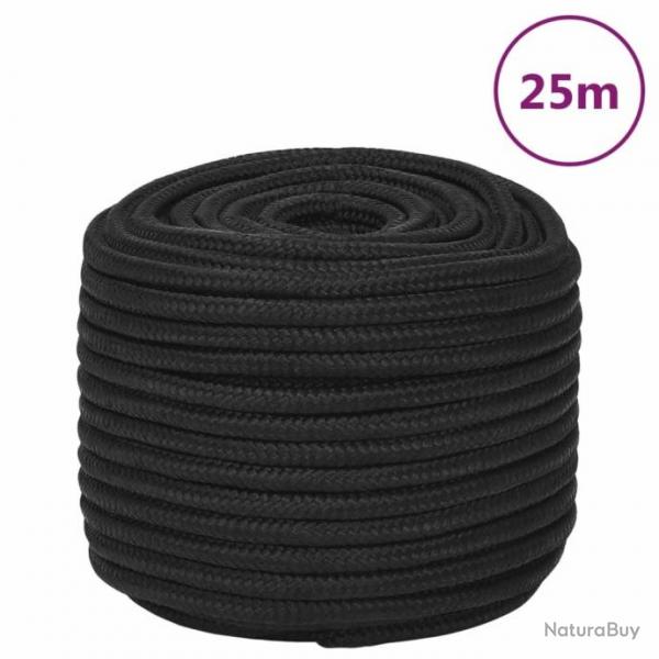 Corde de bateau Noir complet 12 mm 25 m Polypropylne