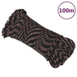 Corde de bateau Noir 4 mm 100 m Polypropylène