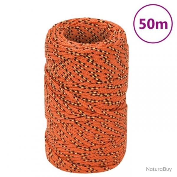 Corde de bateau Orange 2 mm 50 m Polypropylne