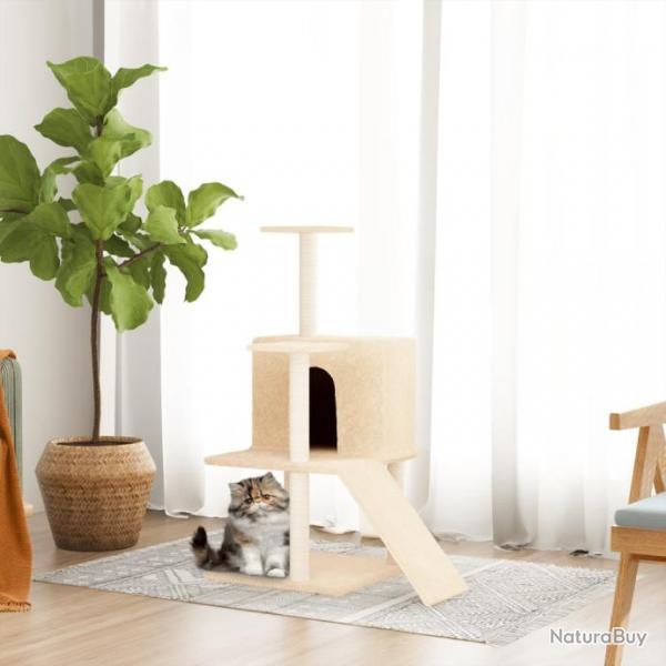 Arbre  chat avec griffoirs en sisal Crme 109 cm