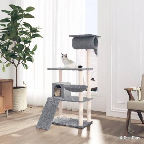 Arbre  chat avec griffoirs en sisal Gris clair 131 cm