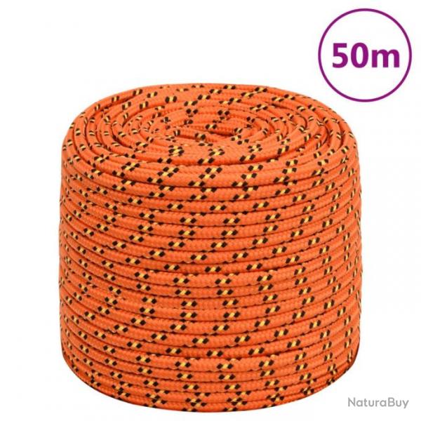 Corde de bateau Orange 8 mm 50 m Polypropylne