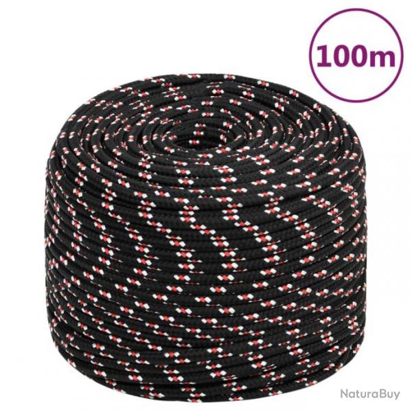 Corde de bateau Noir 10 mm 100 m Polypropylne