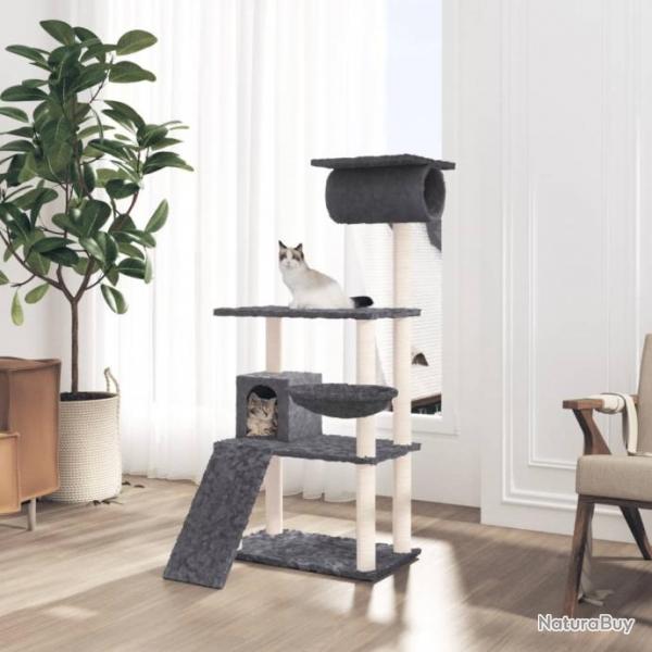 Arbre  chat avec griffoirs en sisal Gris fonc 131 cm