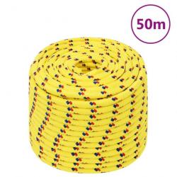 Corde de bateau Jaune 14 mm 50 m Polypropylène