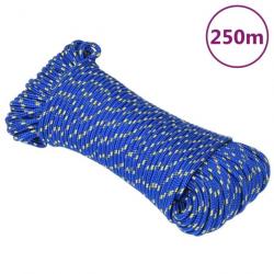 Corde de bateau Bleu 3 mm 250 m Polypropylène