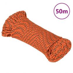 Corde de bateau Orange 5 mm 50 m Polypropylène