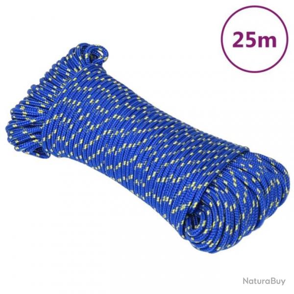 Corde de bateau Bleu 5 mm 25 m Polypropylne